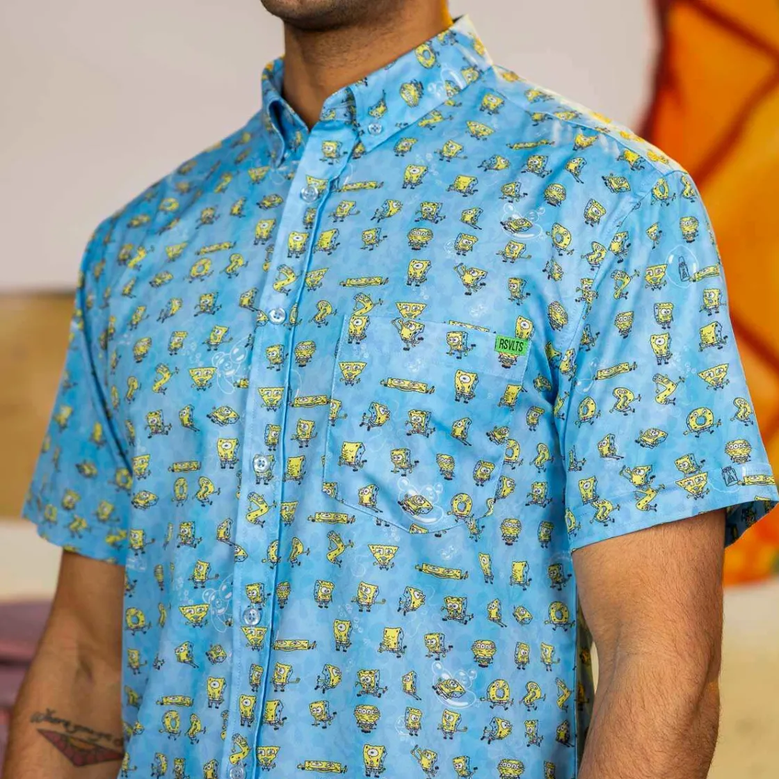 Spongebob|Nickelodeon|Nickelodeon SpongeBob "It's a Giraffe!" – KUNUFLEX Short Sleeve Shirt