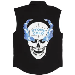 Wwe|Short Sleeves|WWE Stone Cold "3:16" – KUNUFLEX Sleeveless Button Down Shirt