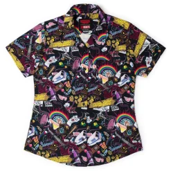 Stranger Things|Stranger Things "Dimensions Collide" – Women's KUNUFLEX Short Sleeve Shirt