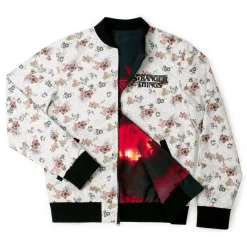 Stranger Things|Outerwear|Stranger Things "Mind Flayer Mayhem" – Reversible Bomber Jacket