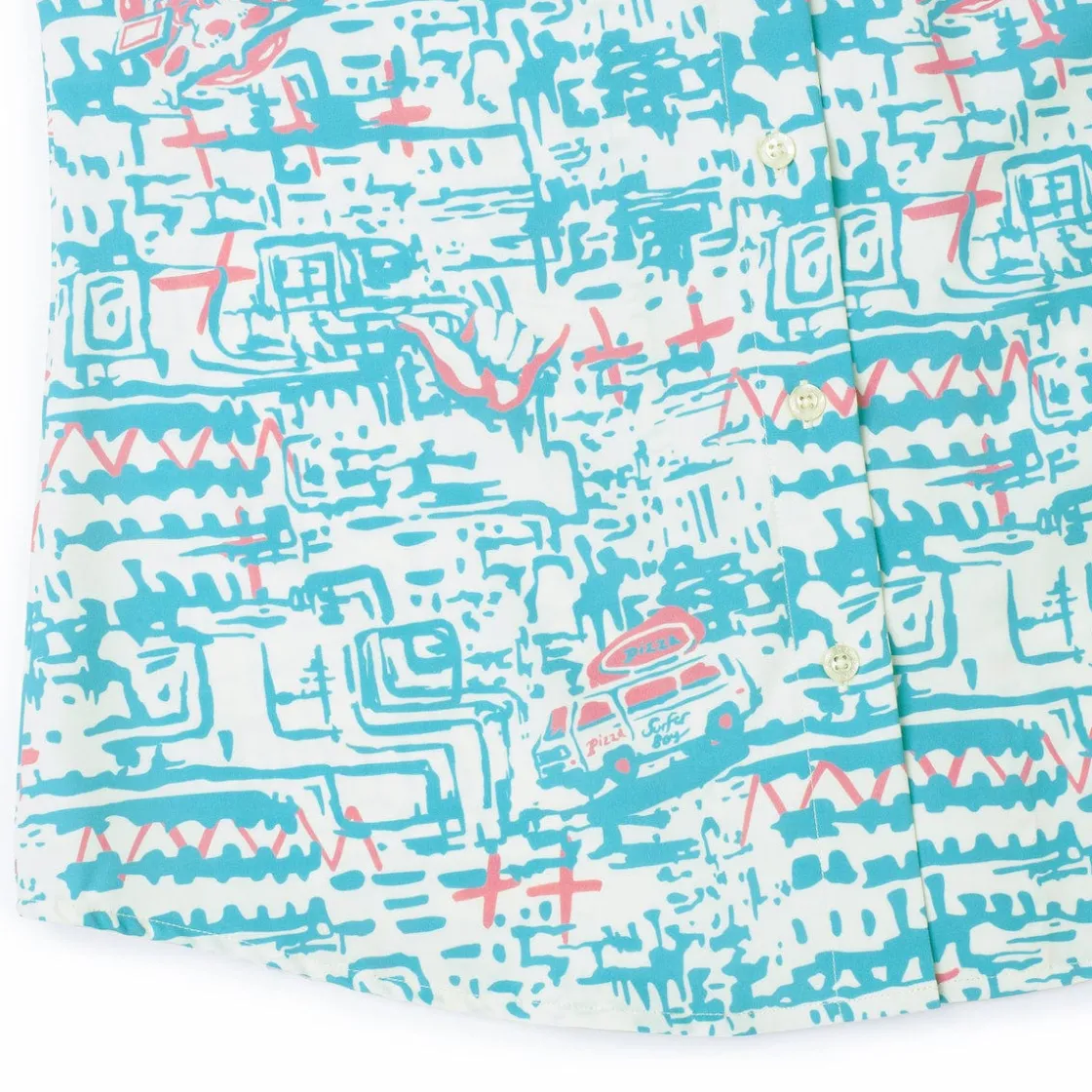 Stranger Things|Stranger Things "Surfer Boy Pizza" – Women's KUNUFLEX Short Sleeve Shirt