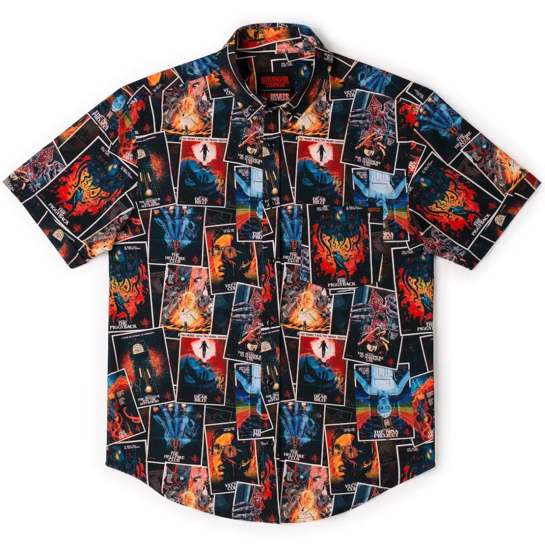 Stranger Things|Short Sleeves|Stranger Things "The Art of Four" – KUNUFLEX Short Sleeve Shirt