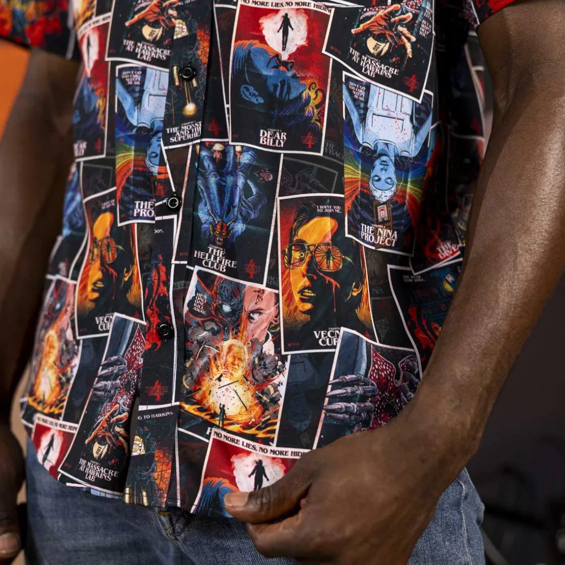 Stranger Things|Short Sleeves|Stranger Things "The Art of Four" – KUNUFLEX Short Sleeve Shirt