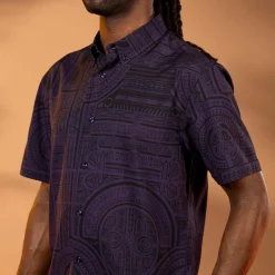 Short Sleeve Shirts|Tiki|RSVLTS Taerea Tatau – KUNUFLEX Short Sleeve Shirt