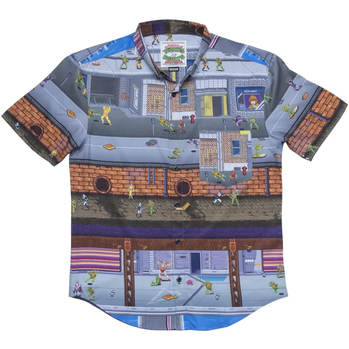 Tmnt|Nickelodeon|Nickelodeon Teenage Mutant Ninja Turtles "Button Mashers" – KUNUFLEX Short Sleeve Shirt