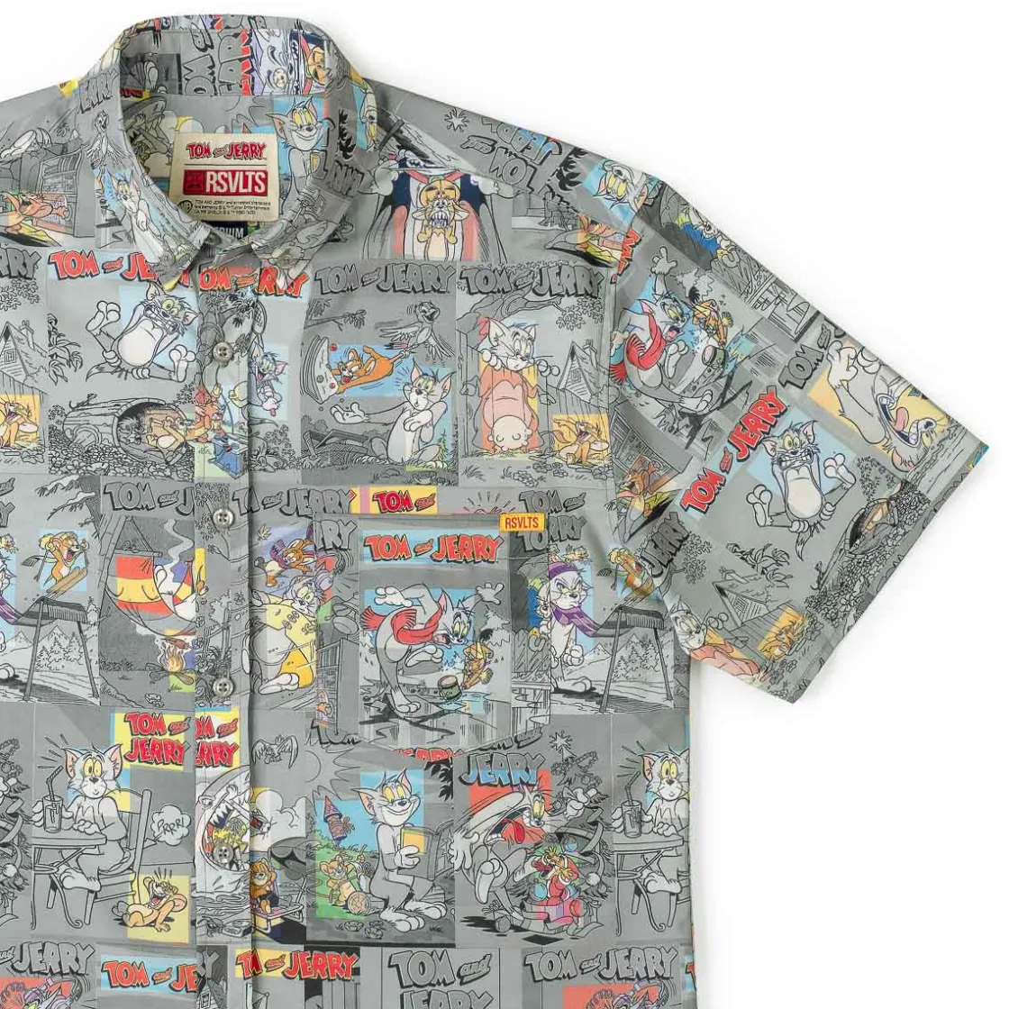 Tom And Jerry|Warner Bros.|Tom and Jerry "Comic Chaos" – KUNUFLEX Short Sleeve Shirt
