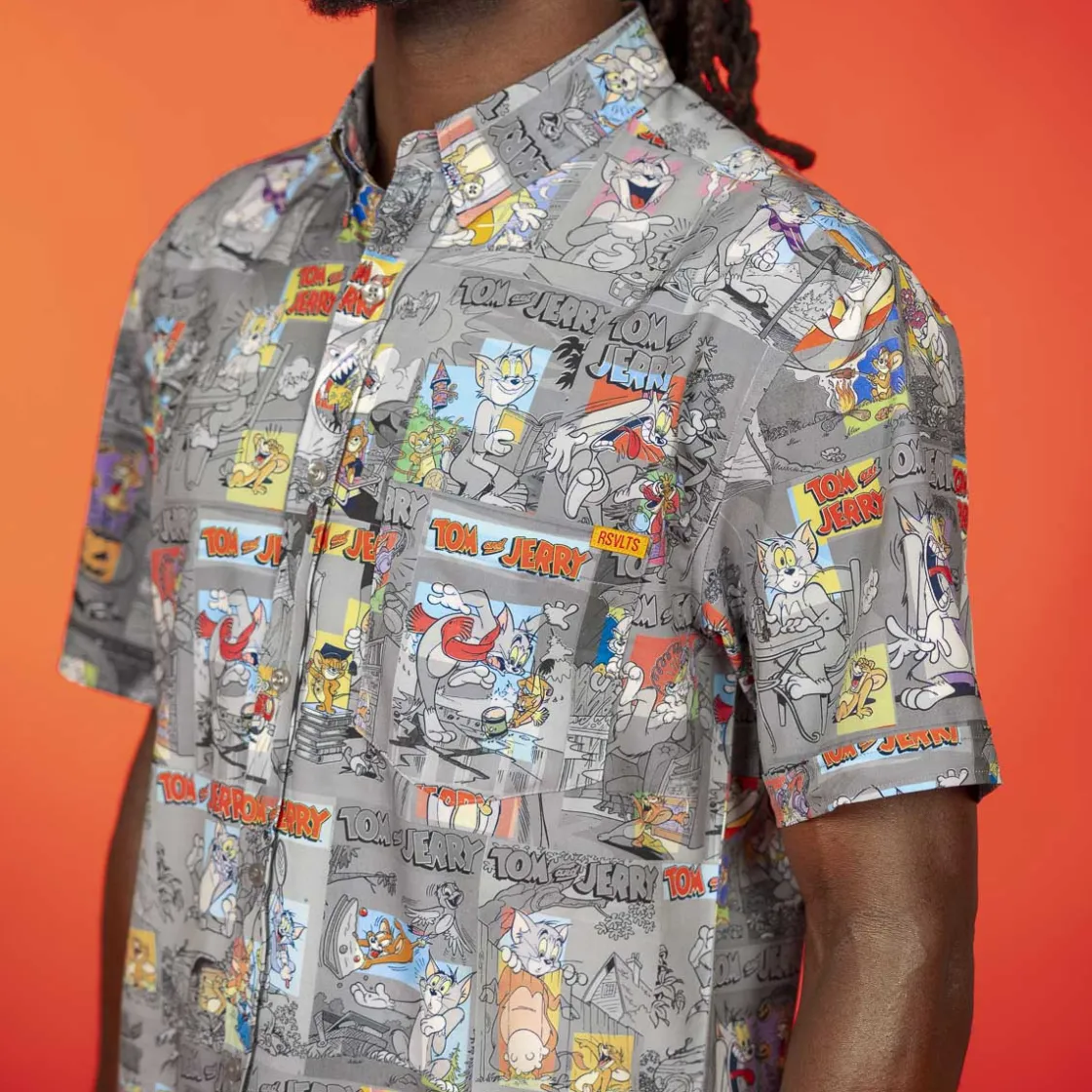 Tom And Jerry|Warner Bros.|Tom and Jerry "Comic Chaos" – KUNUFLEX Short Sleeve Shirt
