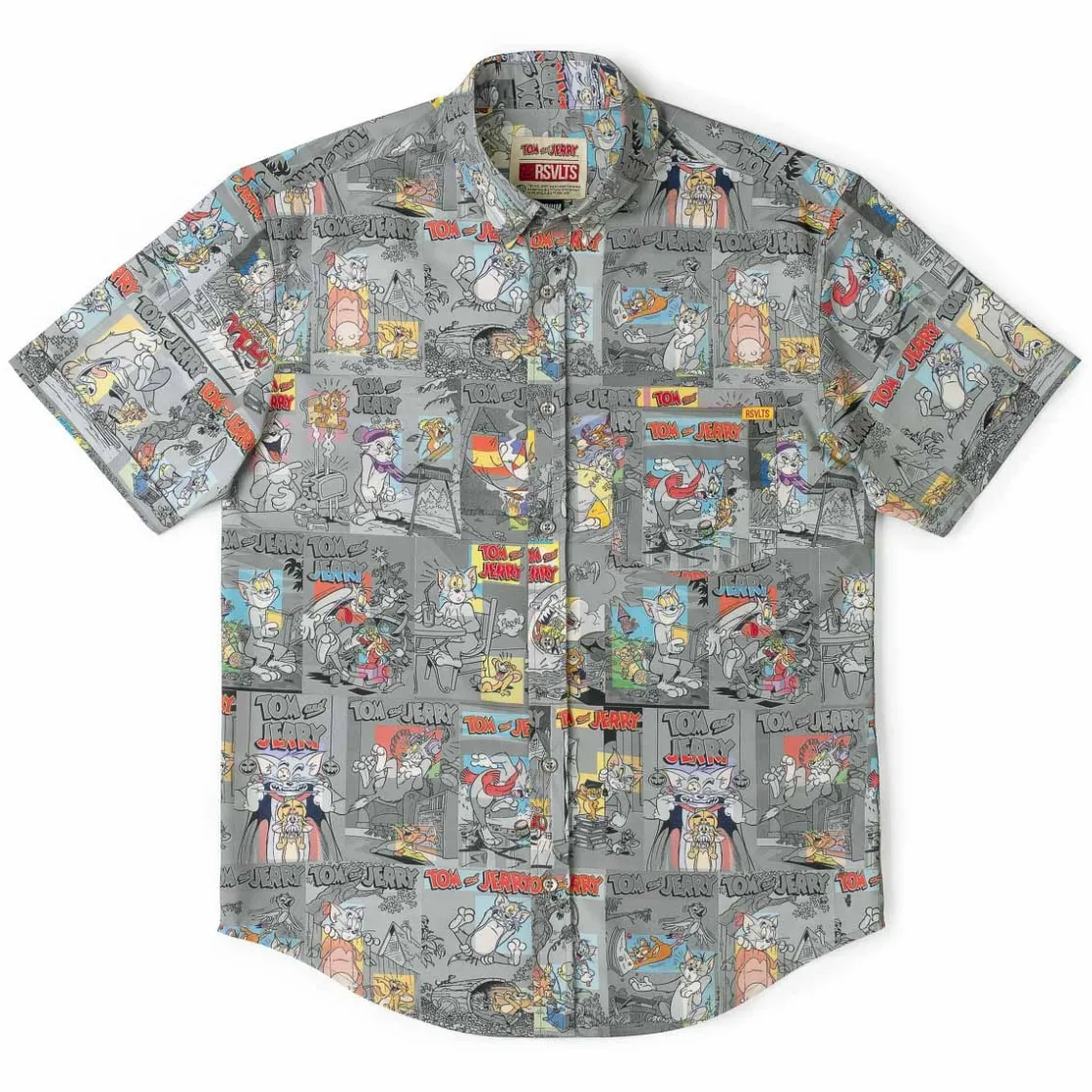 Tom And Jerry|Warner Bros.|Tom and Jerry "Comic Chaos" – KUNUFLEX Short Sleeve Shirt