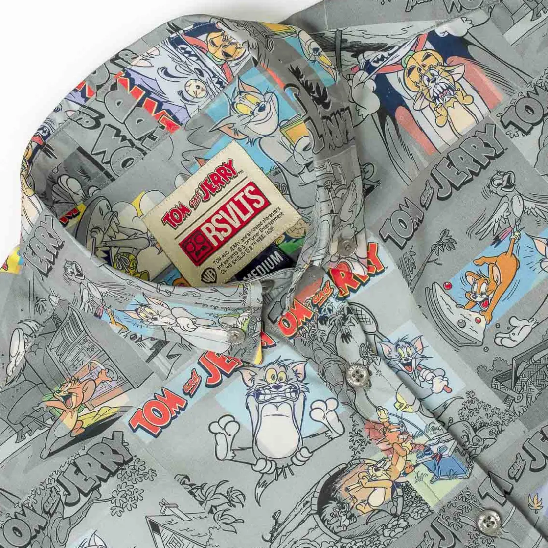 Tom And Jerry|Warner Bros.|Tom and Jerry "Comic Chaos" – KUNUFLEX Short Sleeve Shirt
