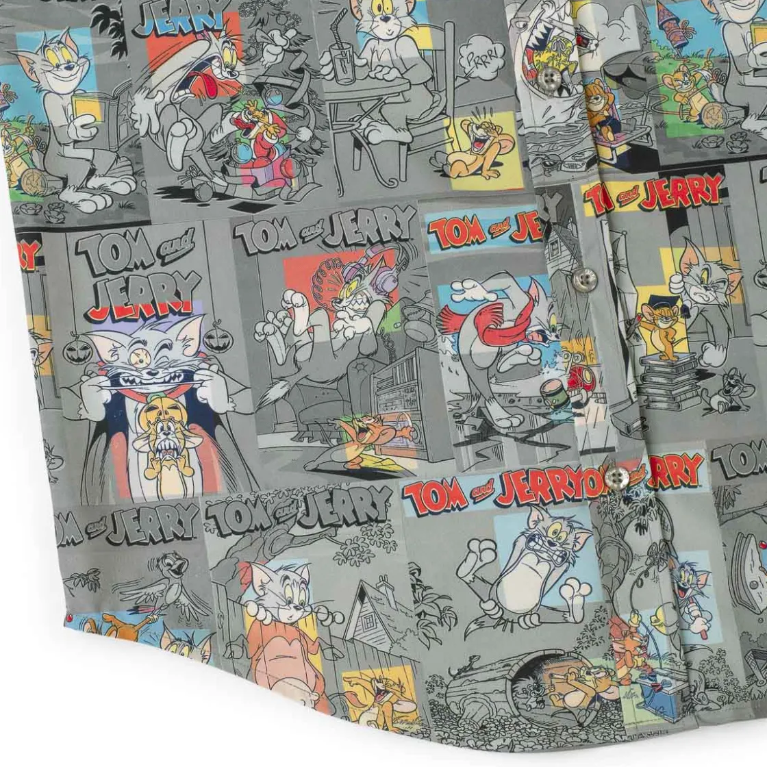 Tom And Jerry|Warner Bros.|Tom and Jerry "Comic Chaos" – KUNUFLEX Short Sleeve Shirt