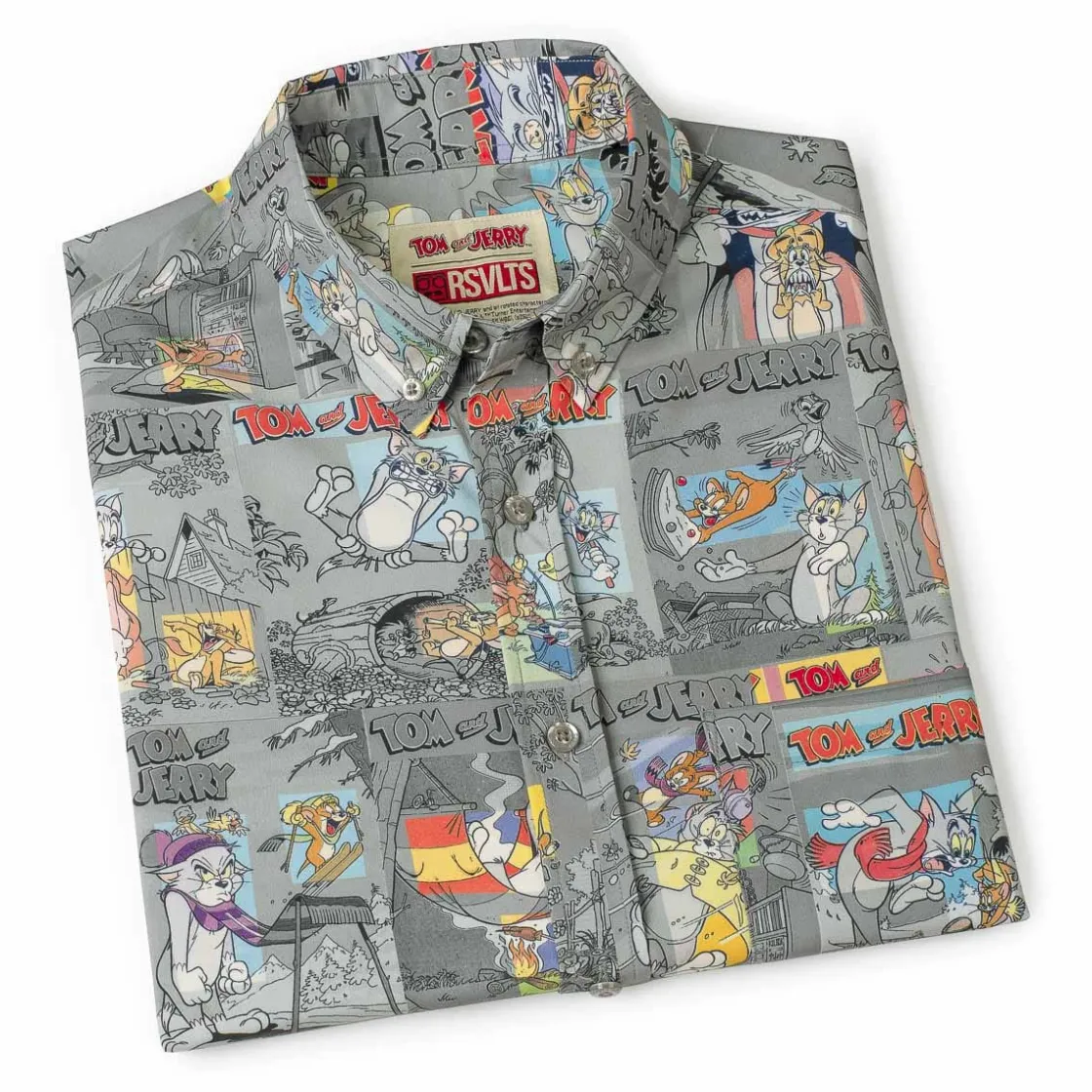 Tom And Jerry|Warner Bros.|Tom and Jerry "Comic Chaos" – KUNUFLEX Short Sleeve Shirt