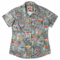 Tom And Jerry|Warner Bros.|Tom and Jerry "Comic Chaos" – Women's KUNUFLEX Short Sleeve Shirt