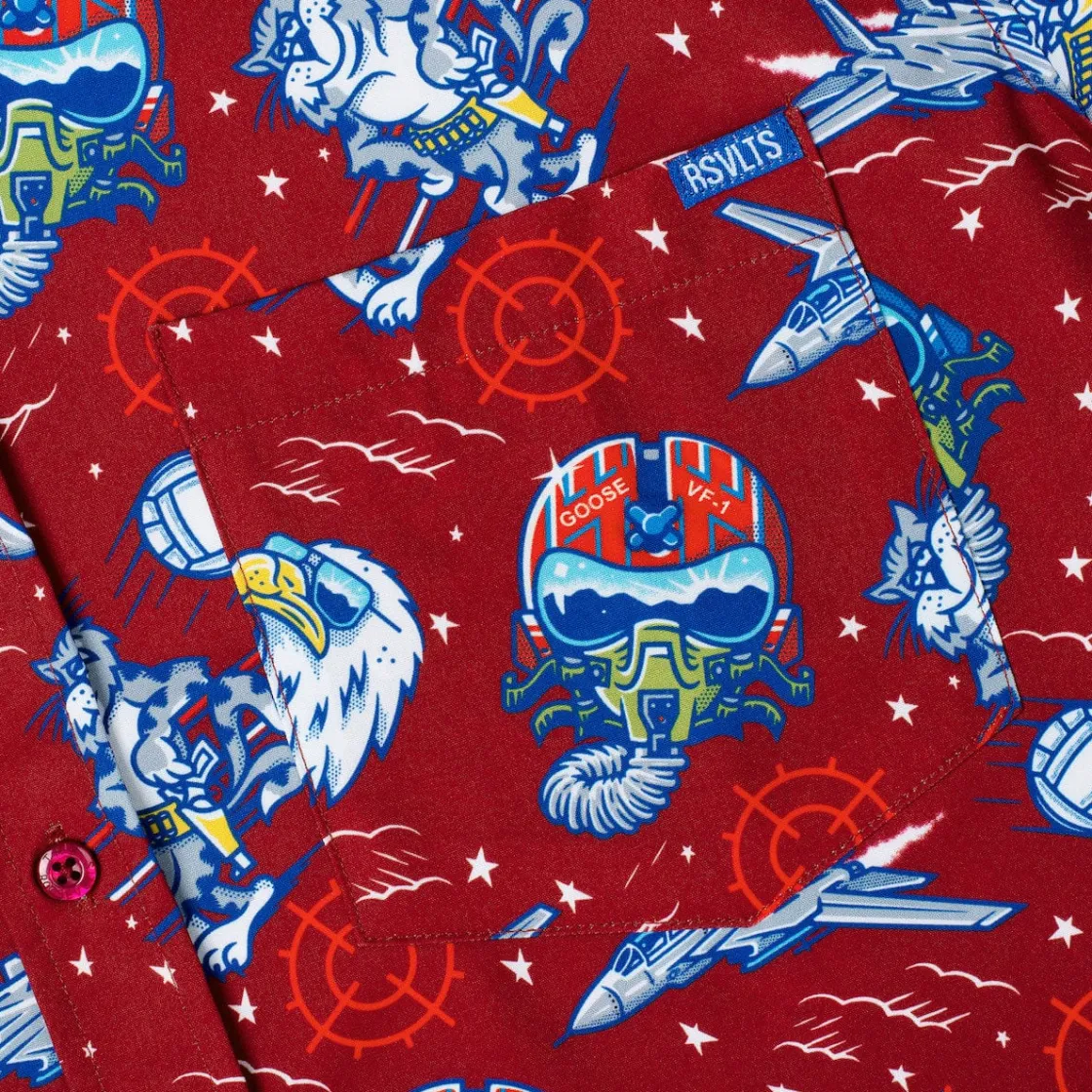 Short Sleeves|Top Gun "Wingman" (Red) – KUNUFLEX Short Sleeve Shirt