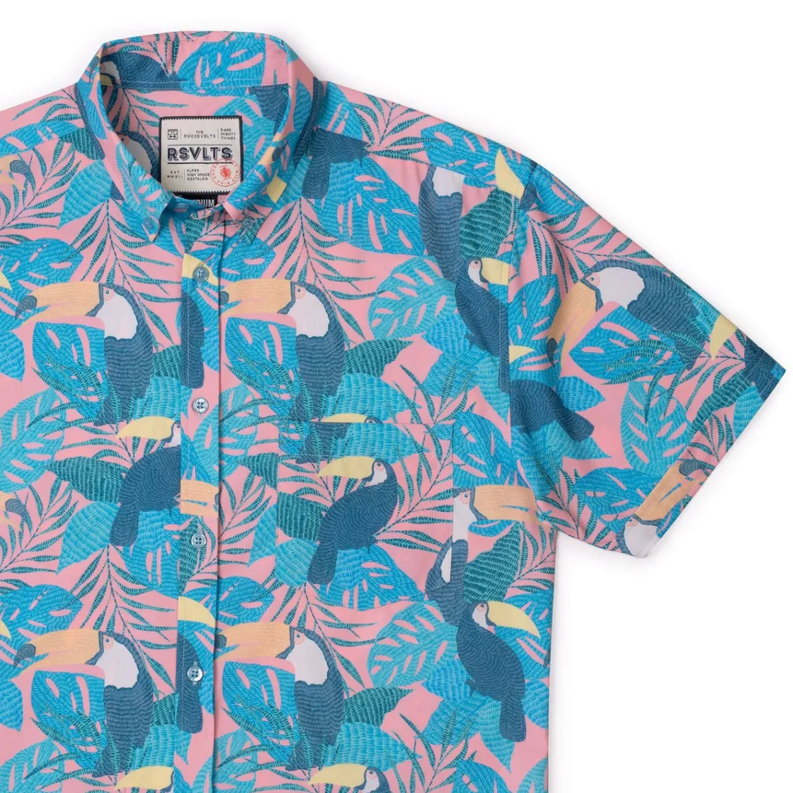 Short Sleeve Shirts|Short Sleeves|RSVLTS Toucan Tango – KUNUFLEX Short Sleeve Shirt