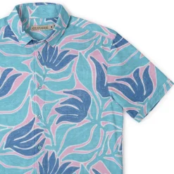 Short Sleeve Shirts|Bamboo|RSVLTS Turq Tropic – Bamboo Short Sleeve Shirt