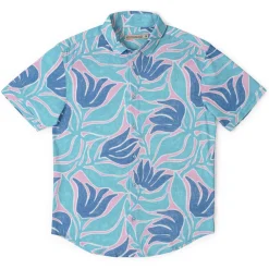 Short Sleeve Shirts|Bamboo|RSVLTS Turq Tropic – Bamboo Short Sleeve Shirt