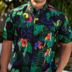 Short Sleeve Shirts|Matching Sets|RSVLTS Two Tickets To Parrotise – KUNUFLEX Short Sleeve Shirt