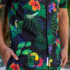 Short Sleeve Shirts|Matching Sets|RSVLTS Two Tickets To Parrotise – KUNUFLEX Short Sleeve Shirt