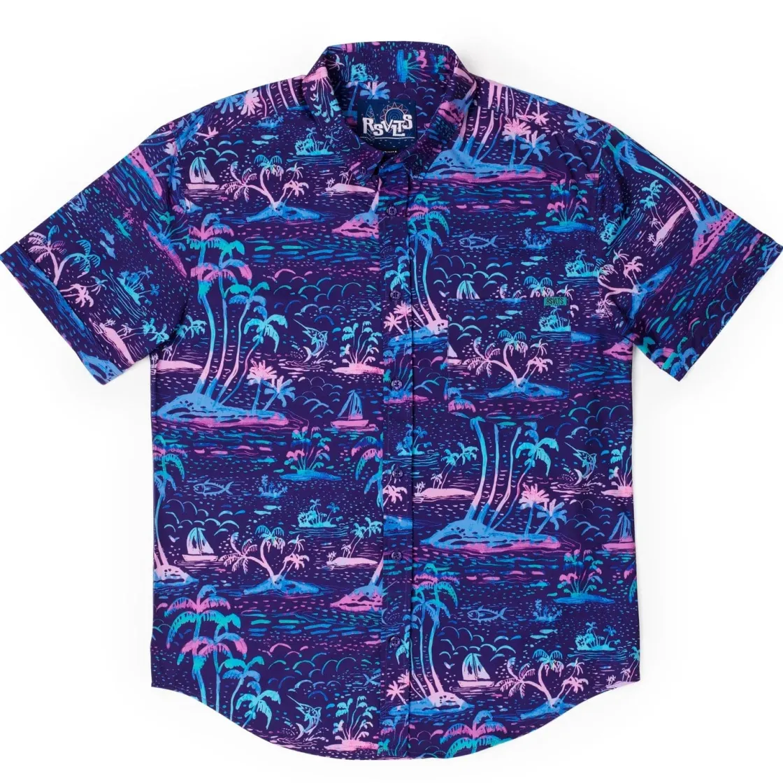 Short Sleeve Shirts|Short Sleeves|RSVLTS UV Vibin' (Purple) – KUNUFLEX Short Sleeve Shirt (Final Sale)