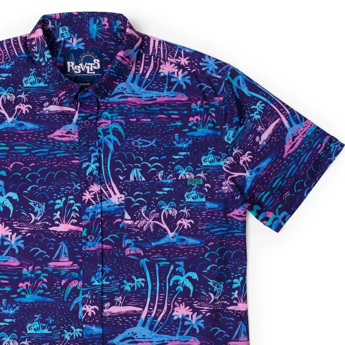 Short Sleeve Shirts|Short Sleeves|RSVLTS UV Vibin' (Purple) – KUNUFLEX Short Sleeve Shirt (Final Sale)