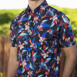 Short Sleeve Shirts|Short Sleeves|RSVLTS Vibrant Bloom – KUNUFLEX Short Sleeve Shirt