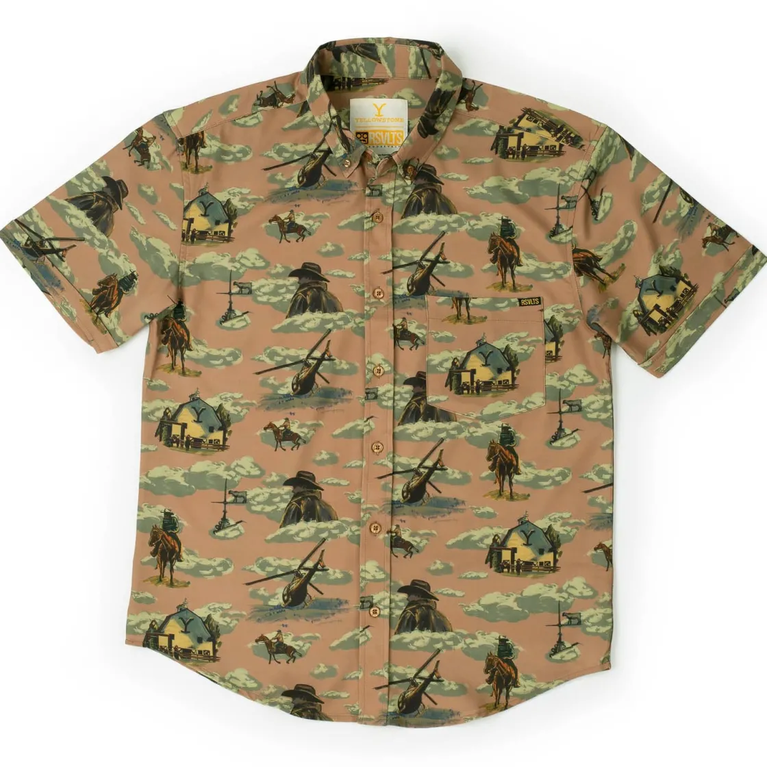 Yellowstone|Americana|Yellowstone "Dutton Ranch" – KUNUFLEX Short Sleeve Shirt