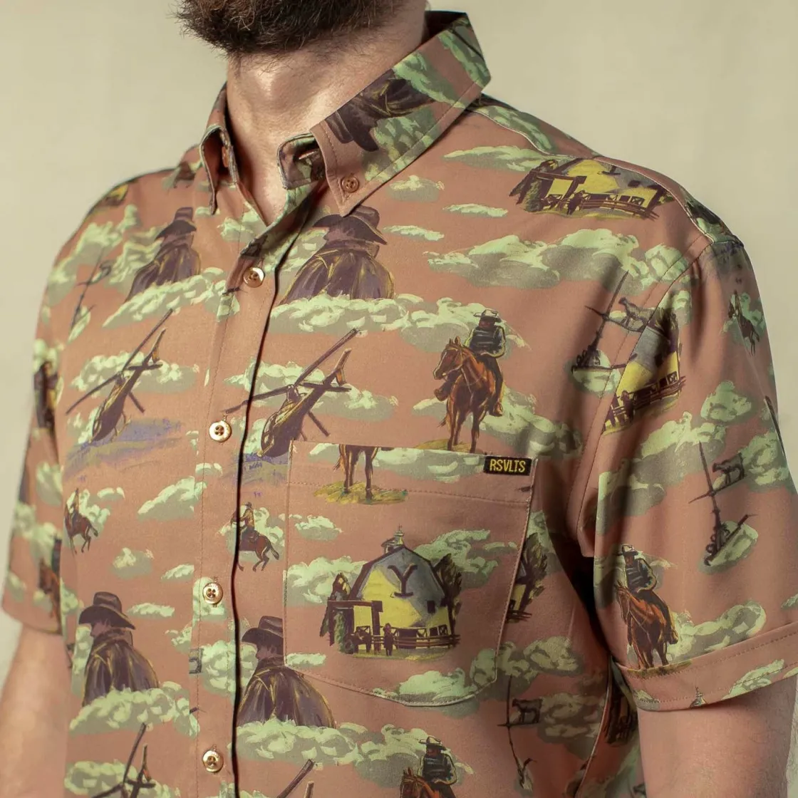 Yellowstone|Americana|Yellowstone "Dutton Ranch" – KUNUFLEX Short Sleeve Shirt