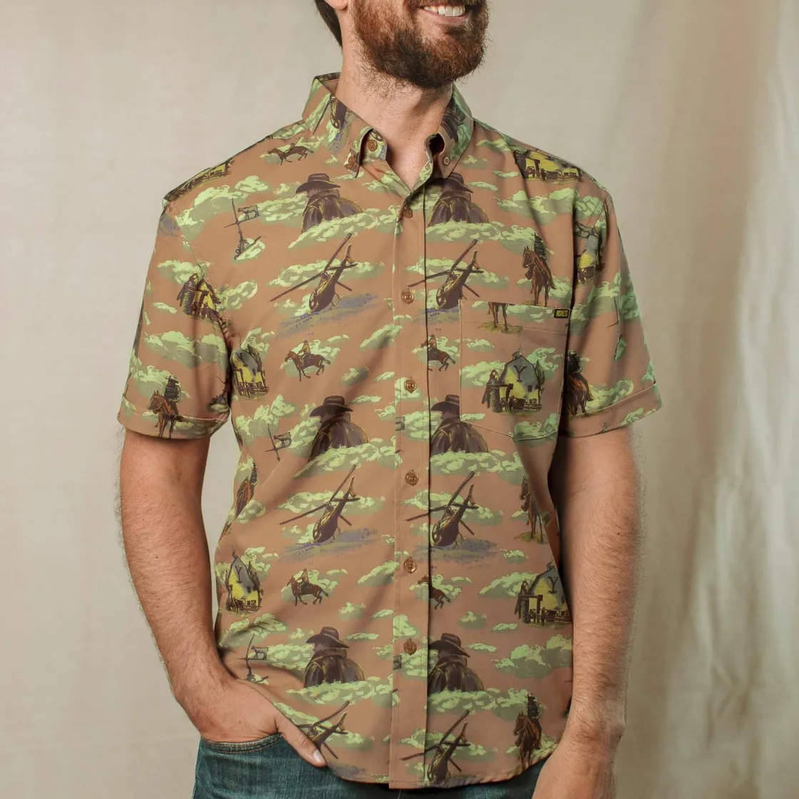Yellowstone|Americana|Yellowstone "Dutton Ranch" – KUNUFLEX Short Sleeve Shirt