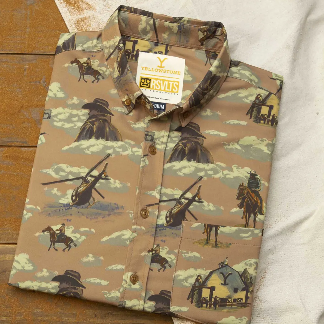 Yellowstone|Americana|Yellowstone "Dutton Ranch" – KUNUFLEX Short Sleeve Shirt