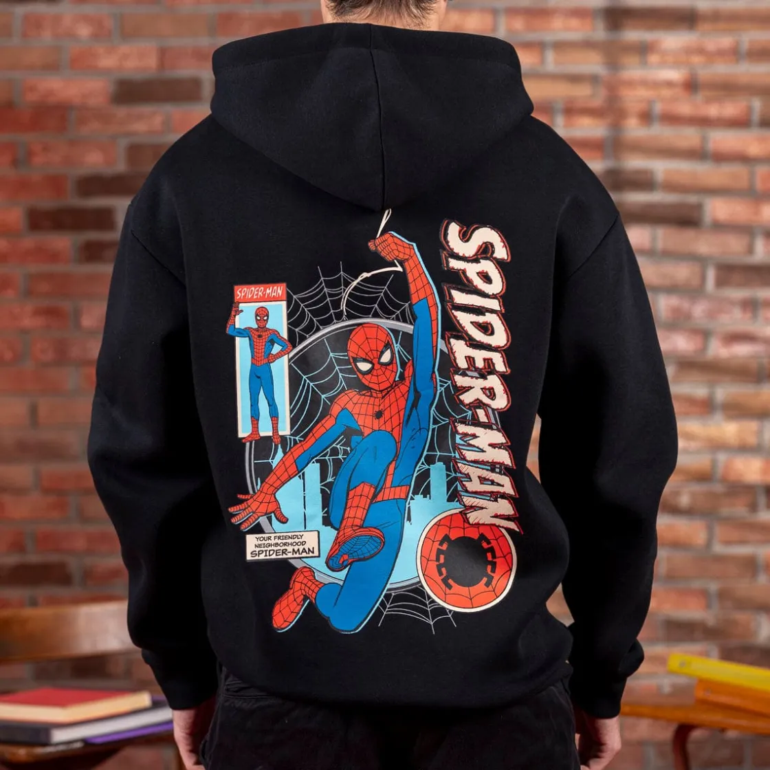 Spider-man|Marvel|Marvel Your Friendly Neighborhood Spider-Man "Hey, Neighbor!" – Classic Hoodie